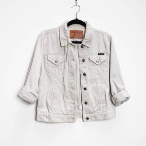 White Corduroy Jacket Vintage Cord Jacket Small Corduroy Jacket White Cord Jacket Women&#39;s Corduroy Jacket Vintage White Jacket Small Cord S