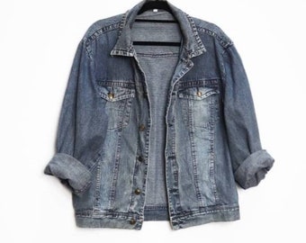 Blue grey denim jacket Clearance