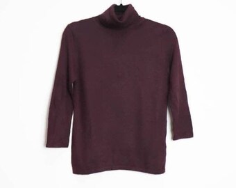 Purple Rollneck Jumper Vintage 