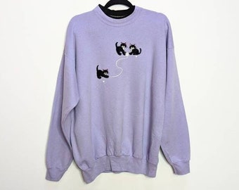 Vintage Cat Sweater - Etsy UK
