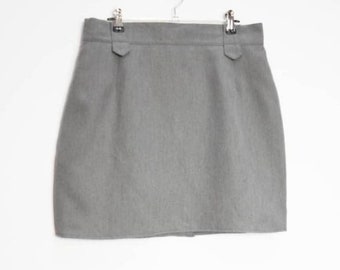 Grey Mini-Skirt Vintage Grey Skirt Large Mini-Skirt Women's Skirt High Waisted Mini-Skirt Women's Gray Skirt Vintage Mini-Skirt Large Skirt