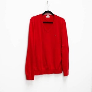 Red tommy hilfiger jumper discount