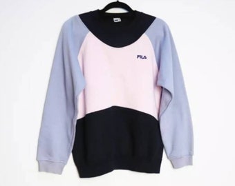 Fila Sweatshirt Vintage Sweatshirt Colourblock Sweatshirt Fila Jumper S Sweatshirt Fila Sweater Colourblock Jumper Vintage Fila Sweatshirt S