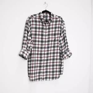 Ralph Lauren Plaid Shirt Vintage Plaid Flannel Shirt White Plaid Button Down Shirt Ralph Lauren Flannel Button Down Vintage Check Flannel