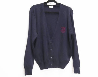 navy wool cardigan ladies