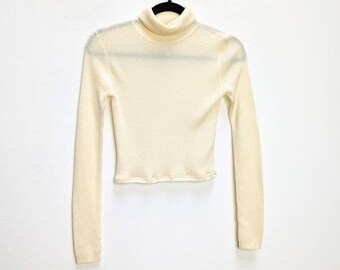Turtleneck Crop Top - Etsy UK