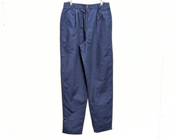 Dark Blue Trousers Vintage Trousers Small Trousers Dark Blue Pants High Waisted Trousers Small Women's Trousers Vintage Blue Trousers Pants