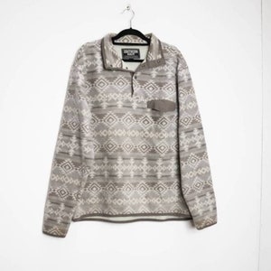 Sts ranchwear men's grey unisex aztec fleece sweatshir sale