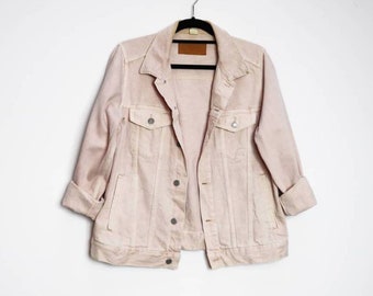 Pink Denim Jacket Etsy