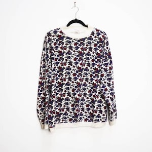 Floral Sweatshirt Vintage Sweatshirt XL Floral Pattern Sweatshirt Oversized Sweatshirt XL Floral Jumper Vintage Floral Sweatshirt Sweater XL