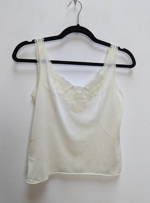 White Sheer Lace Cami Top