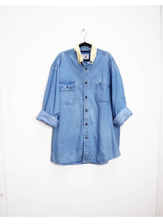 denim button up shirt