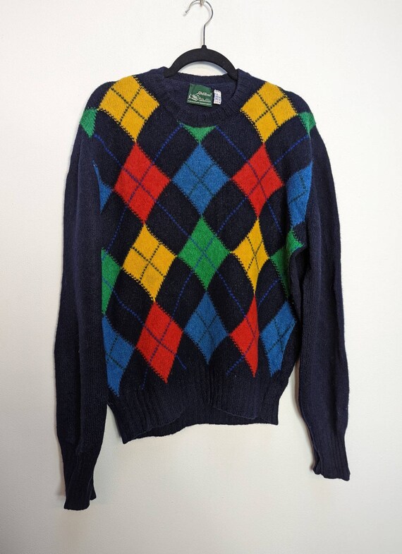 Argyle Jumper Vintage Jumper Argyle Patterned Jumper … Gem