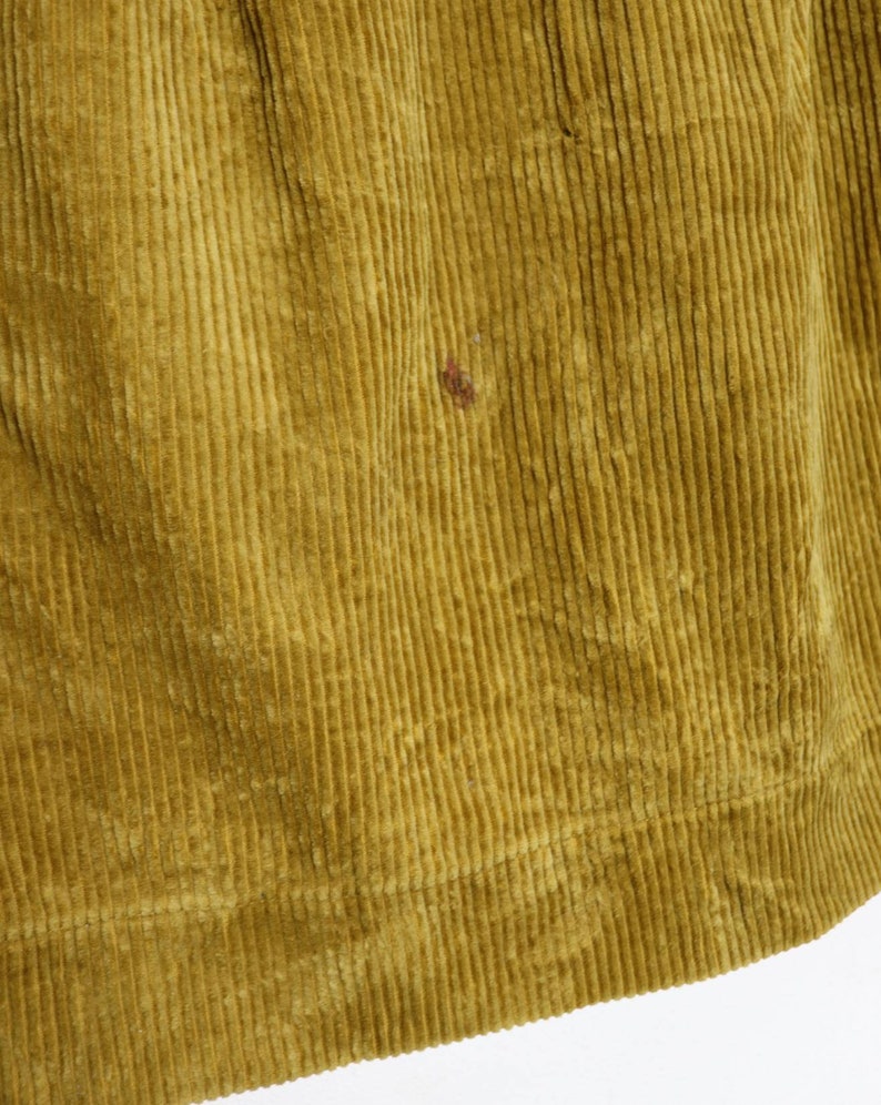 Yellow Corduroy Skirt Vintage Cord Mini-Skirt Large Women/'s Corduroy Mini Skirt Vintage Mustard Yellow Cord Skirt Large Yellow Mini-Skirt L