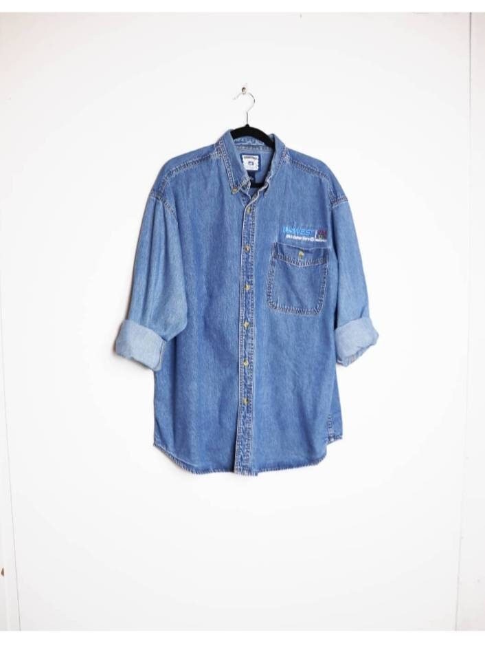 denim button up shirt