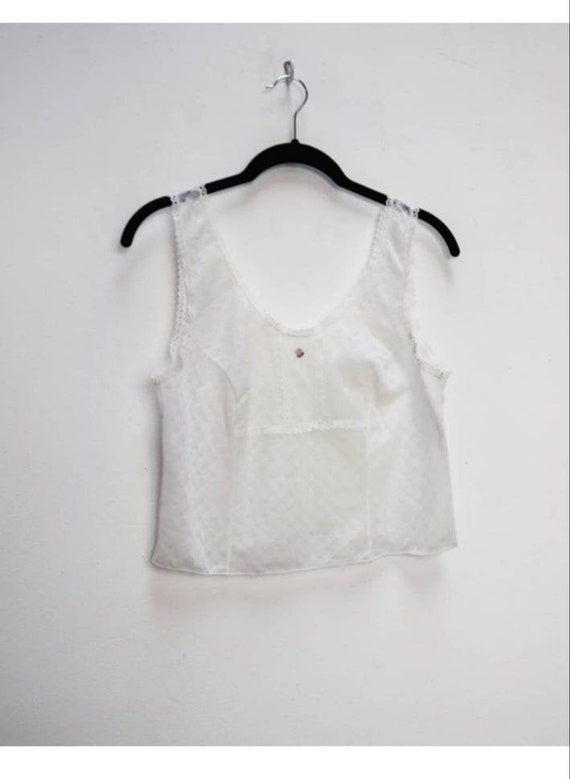 white crop camisole