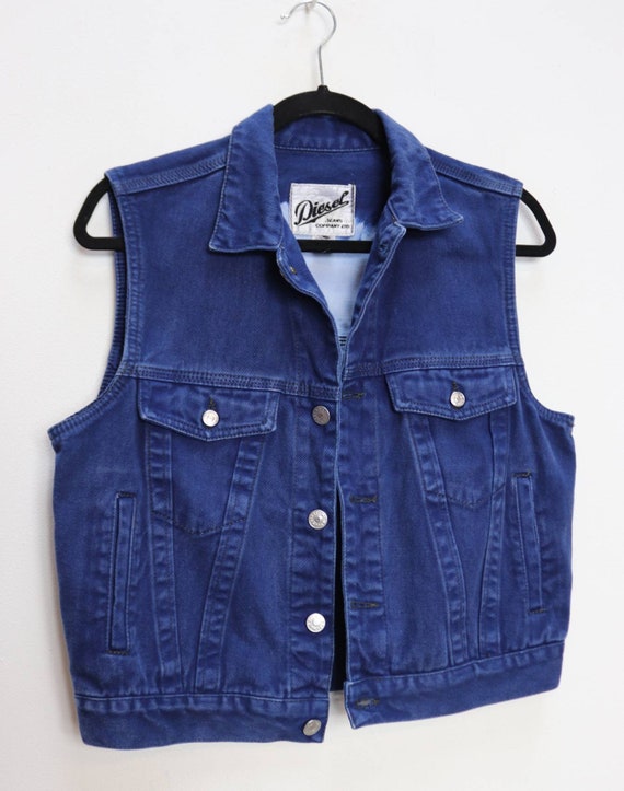 Sleeveless Denim Jacket Vintage Dark 