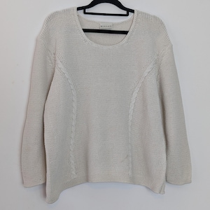 White Jumper Vintage Jumper White Sweater Large Knit Jumper Women&#39;s Jumper Knit Sweater Silk Jumper White Knit Jumper Vintage Sweater Large