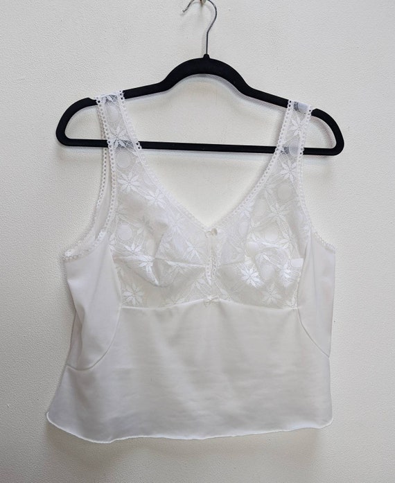 Sheer Lacy Crop Top Vintage White Crop Top Sheer Crop Top Lacy Crop Top Cropped Cami Top Sheer Cami Crop Top Vintage Camisole Top Crop Cami Etsy UK
