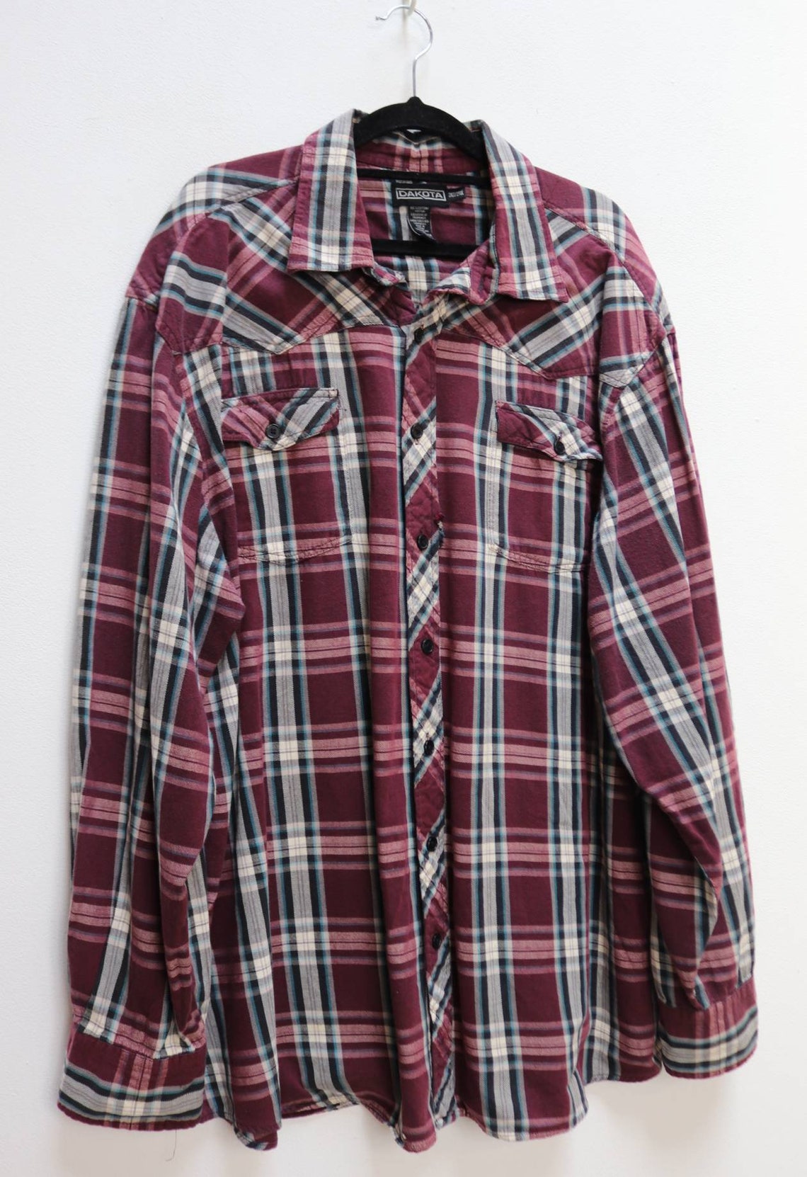 Purple Plaid Flannel Shirt Vintage Plaid Button-Down Flannel | Etsy