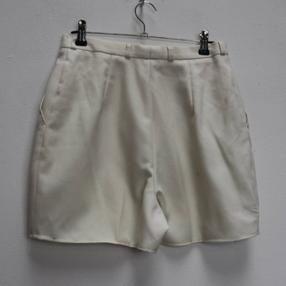 White Shorts Vintage Wool Shorts White Wool Shorts High | Etsy