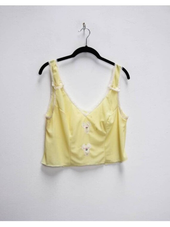 yellow cami crop top