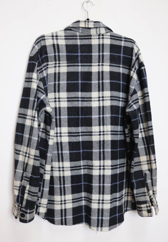 Black Plaid Shirt Vintage Plaid Fleece 