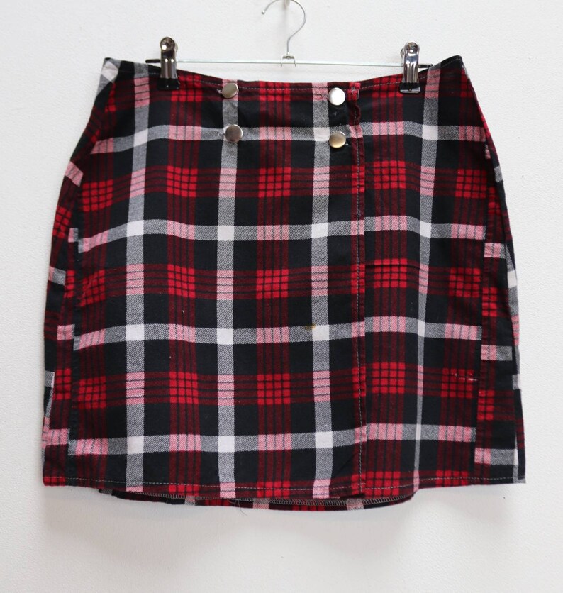 Red Plaid Mini Skirt Vintage Check Mini-Skirt Women/'s Black Plaid Skirt Red Checkered Skirt Vintage Black Plaid Mini-Skirt Red Check Skirt