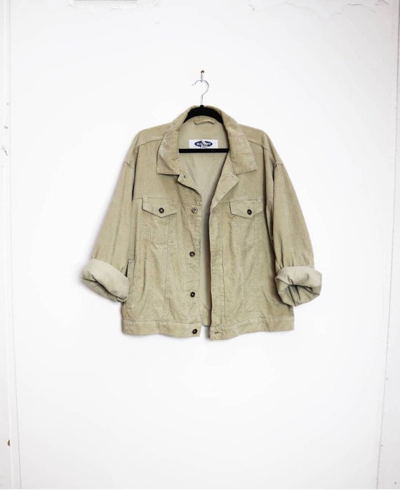 Beige Corduroy Jacket Vintage Cord Jacket Tan Cord