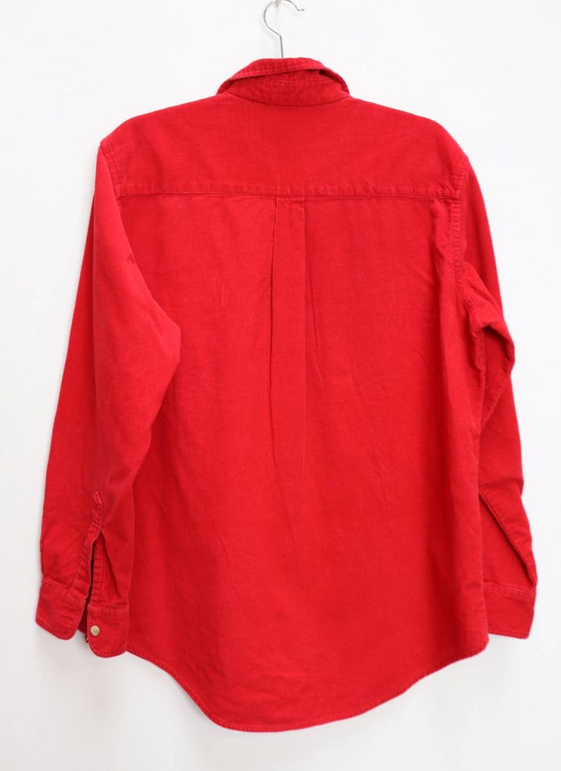 Red Corduroy Shirt Vintage Red Cord Shirt Corduroy Button Down Shirt Medium Men/'s Cord Button Down Vintage Red Button Down Corduroy Shirt M