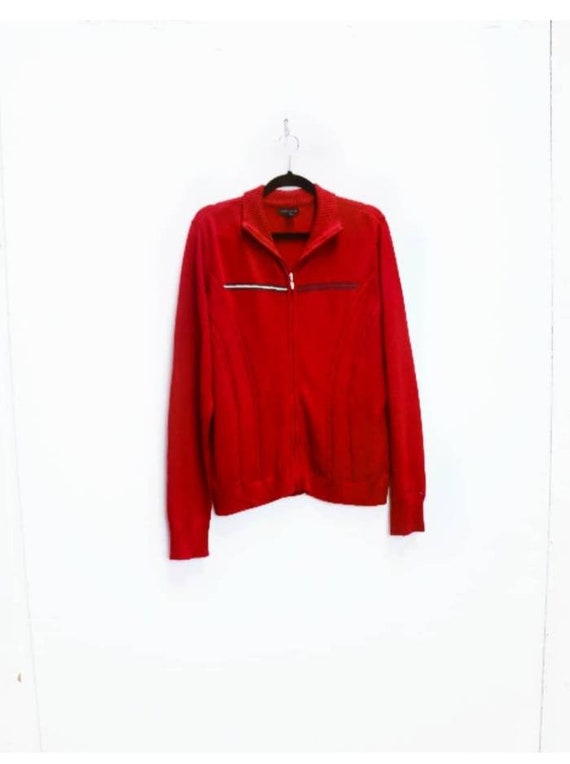Tommy Hilfiger Jas Vintage Zip Up Jumper Rood Tommy Hilfiger