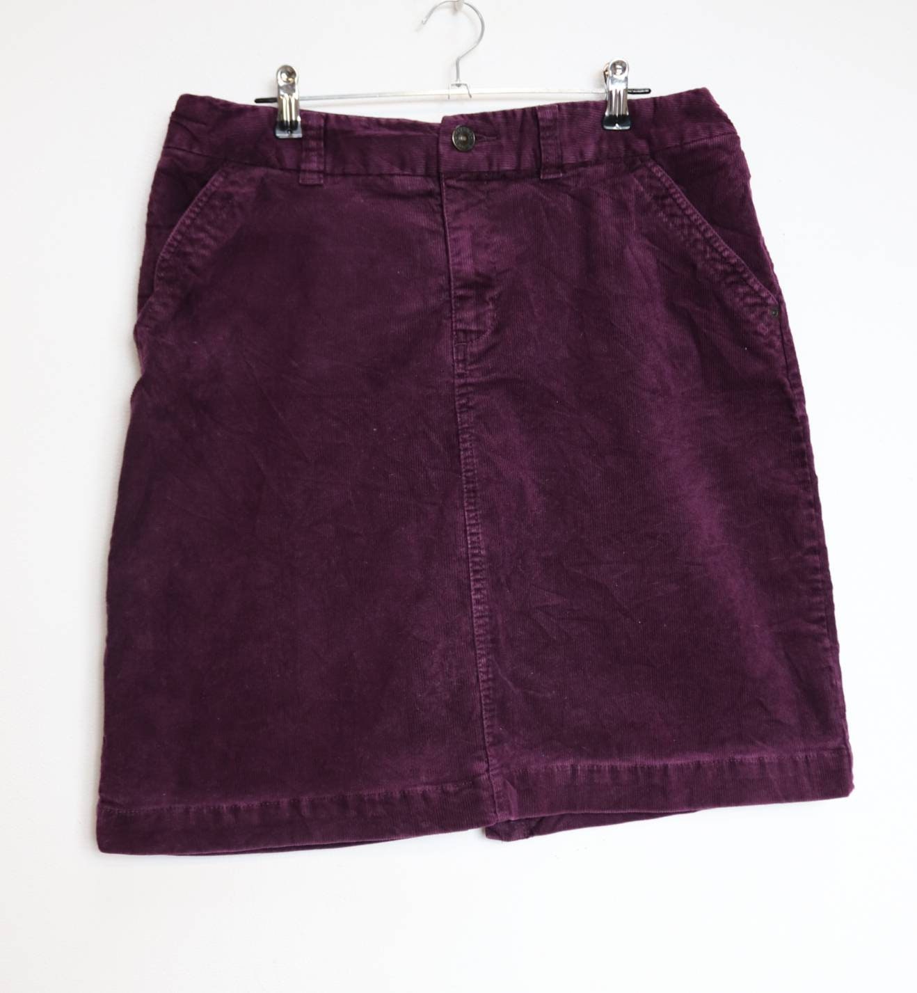 Purple Corduroy Skirt Vintage High Waisted Cord Skirt Medium | Etsy