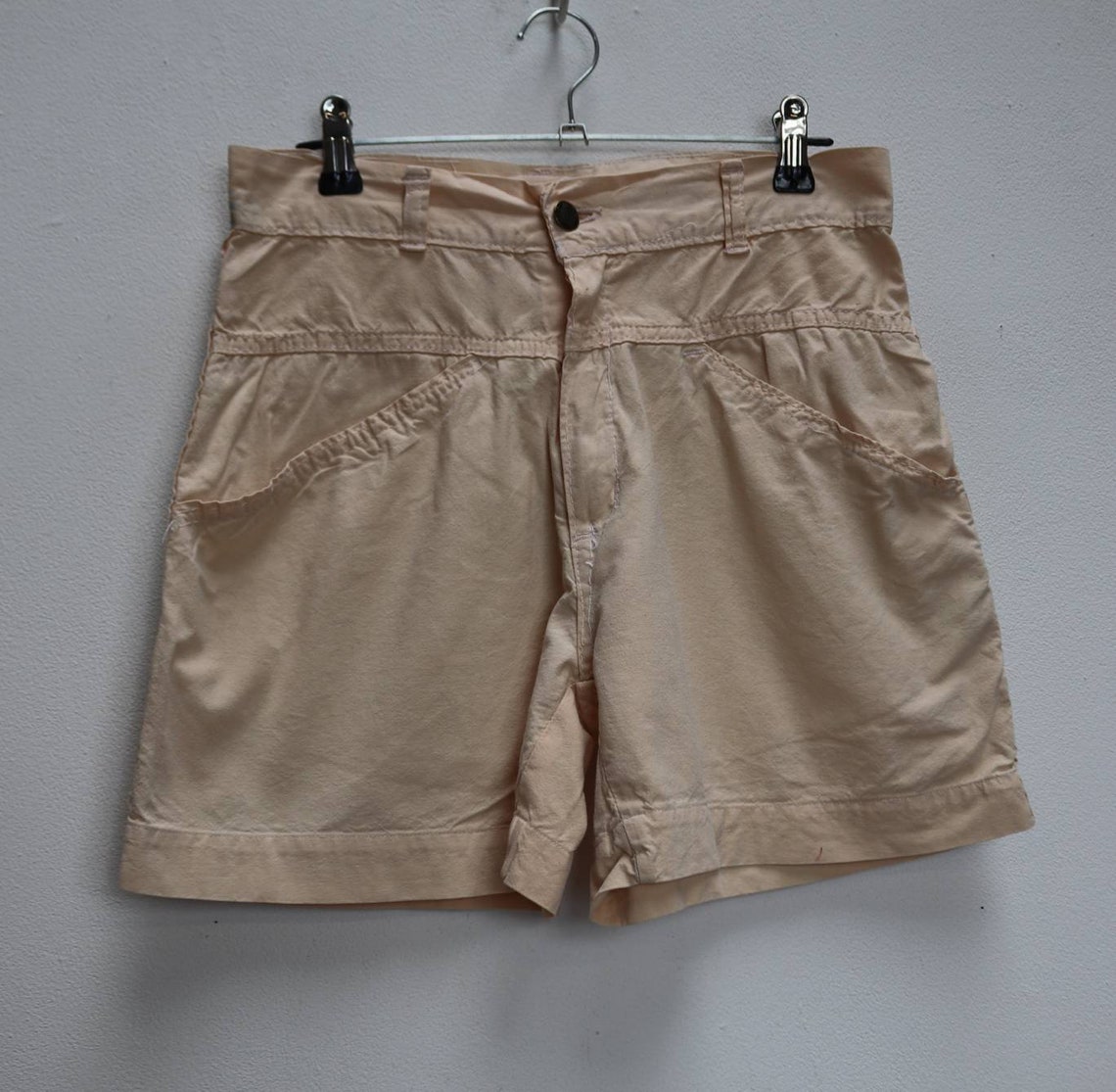 Peach Shorts Vintage High Waisted Shorts Women's Cotton Etsy