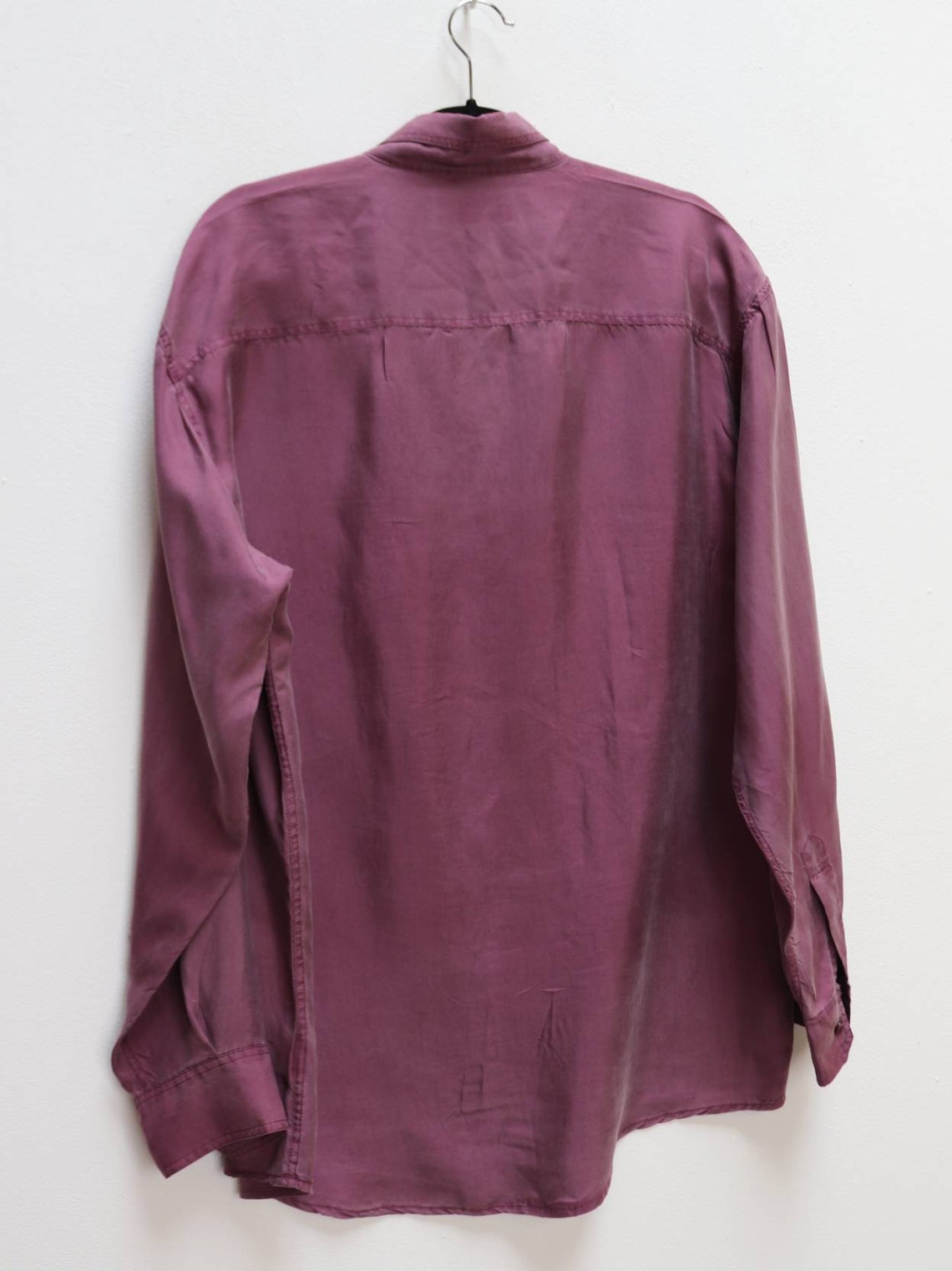 red silk button down shirt mens