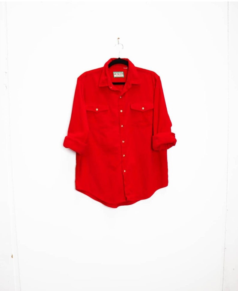 Red Corduroy Shirt Vintage Red Cord Shirt Corduroy Button Down Shirt Medium Men/'s Cord Button Down Vintage Red Button Down Corduroy Shirt M