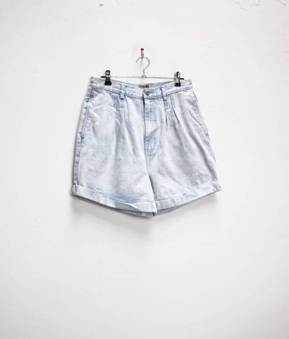 Light Blue Denim Shorts Vintage High Waisted Denim