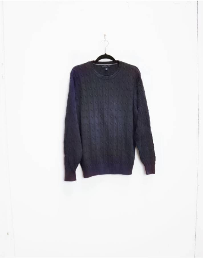 MarmaladeVintageCo Tommy Hilfiger Jumper Vintage Grey Jumper Dark Gray Sweater Medium Knit Jumper Tommy Hilfiger Sweater Vintage Jumper Tommy Hilfiger Knit M