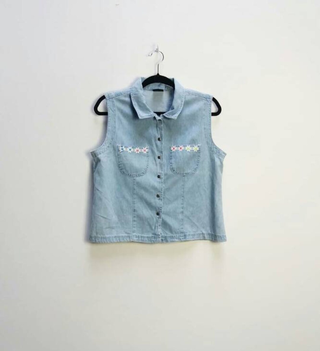 Robe Chemise Madewell En Denim Floral Brodé - Taille 4, Neuf Avec Étiquettes