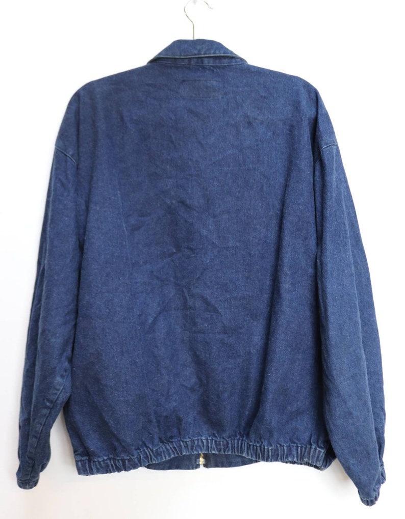 Zip-Up Denim Jacket Vintage Blue Denim Jacket Extra Large Jacket Zip Up Denim Jacket Vintage Blue Jean Jacket XL Zip-Up Denim Coat Vintage