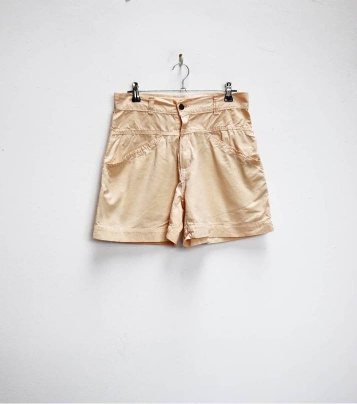 Peach Shorts Vintage High Waisted Shorts Women's Cotton Etsy
