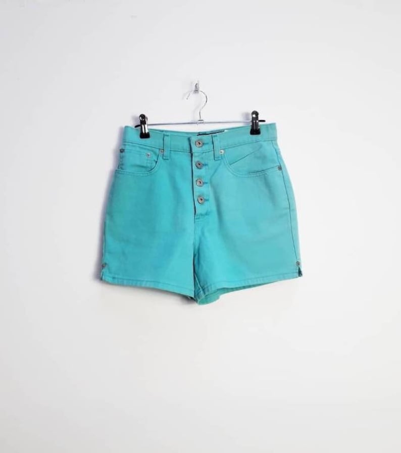 Bright Blue High Waisted Shorts on Sale 