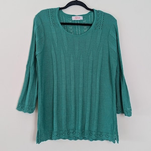 Green Jumper Vintage Jumper Green Knit Jumper Medium Green Sweater Women&#39;s Jumper Medium Knit Jumper Vintage Green Jumper Knit Sweater M