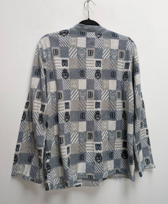 Patterned Fleece Sweatshirt Vintage Sweatshirt Gr… - image 3
