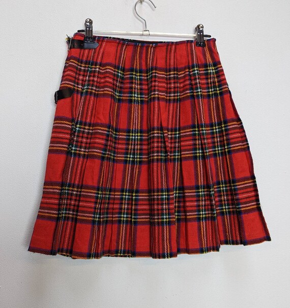 Minigonna a quadri rossa Minigonna vintage XS gonna a quadri