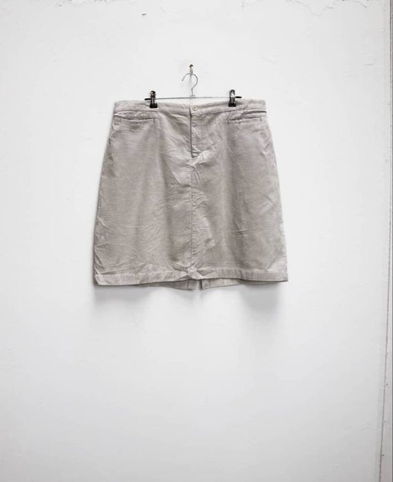 White corduroy cheap mini skirt
