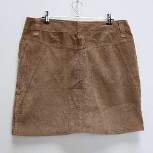 Brown Corduroy Mini Skirt Vintage Light Brown Cord Skirt Large | Etsy