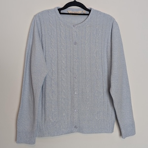 Blaue Strickjacke Vintage Strickjacke Rundhals Strickjacke Blauer Pullover Kleine Strickjacke Rundhals Pullover Vintage Blaue Strickjacke Kleine Strickjacke S