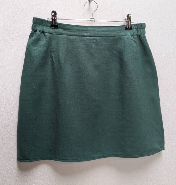 Green Mini Skirt Vintage Green Skirt Medium Mini Skirt High Waisted Skirt Medium Skirt Green High Waisted Mini Skirt Vintage Mini Skirt M