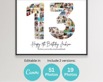 Collage Birthday Number