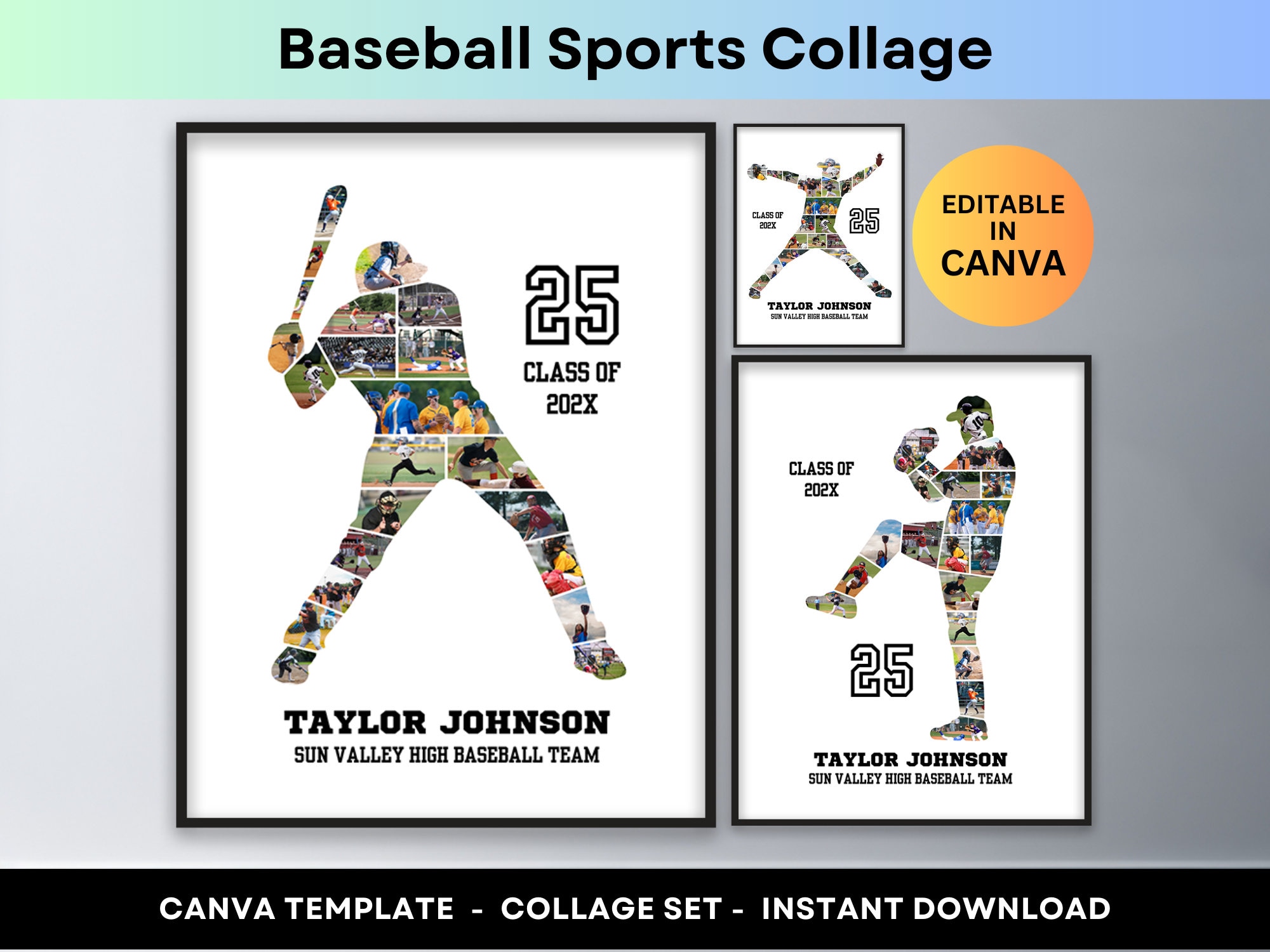 Baseball Photo Collage Personalized Senior Night Gifts Baseball Player ...
